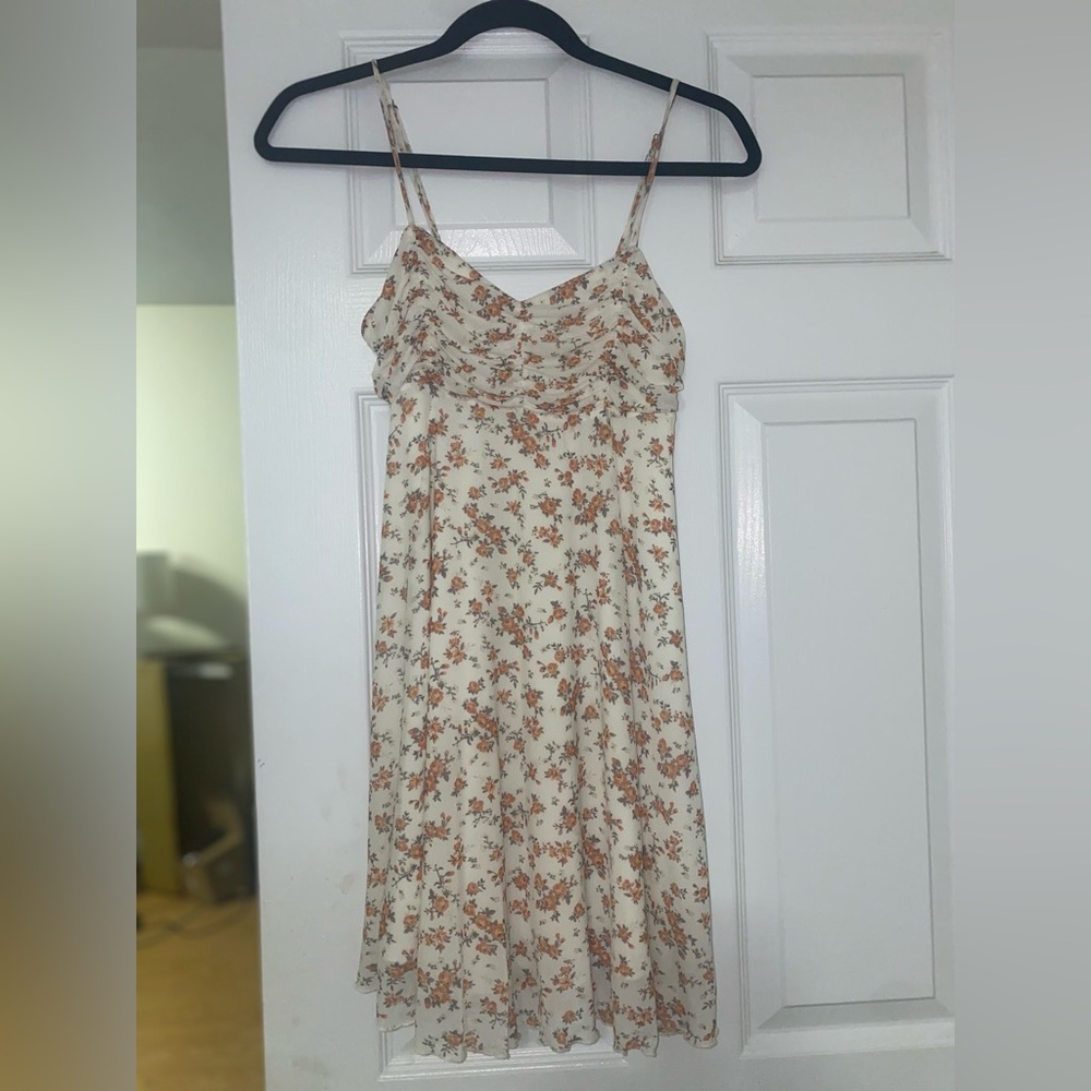 Marshalls Cream and Brown Sleeveless Sundress